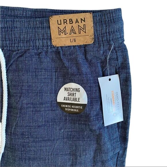 Urban Man Cotton Shorts Drawstring Waist Size Large NWT - Picture 5 of 7